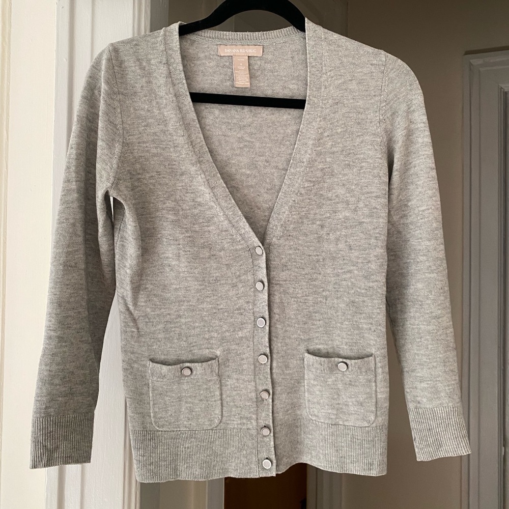 Banana Republic Wool Cardigan w Pockets - S